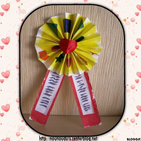 Médaille réalisée par Ines pour son papa